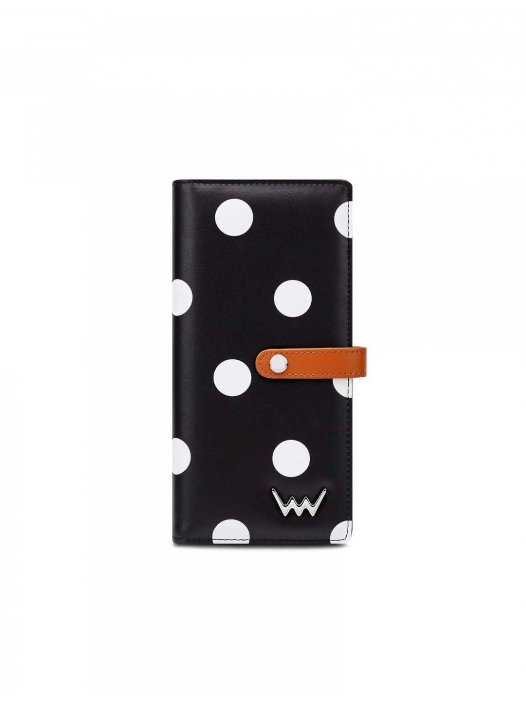 Velká puntíkatá peněženka na patent VUCH Cissy Black černá